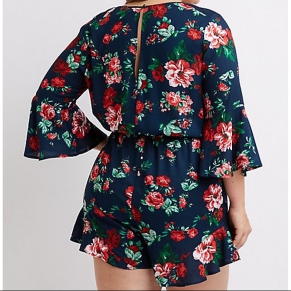 Charlotte Russe Floral Romper - Picture 2 of 2